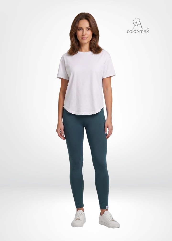 DARK STEEL - Premium Cotton Lycra Ankle Leggings